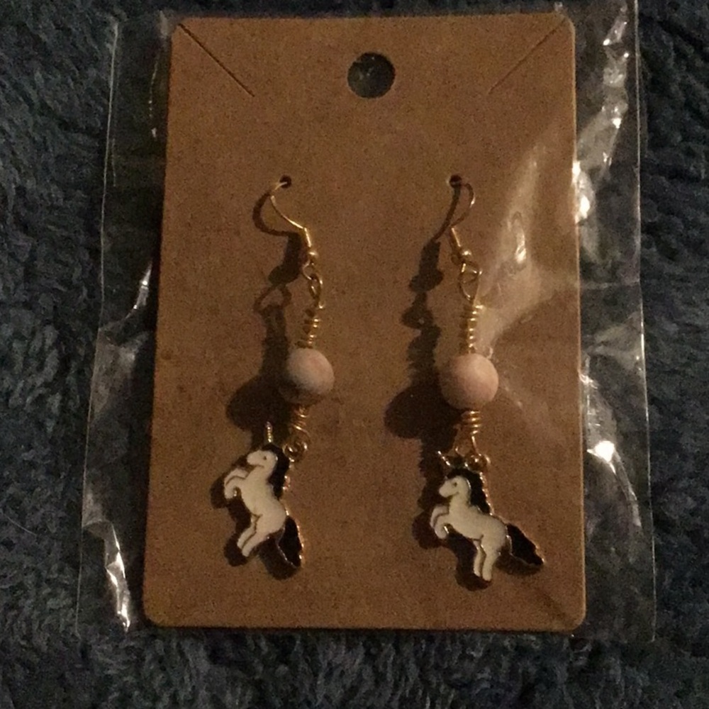 Beautiful handmade unicorn earrings